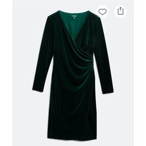 Lauren Ralph Lauren Dark Green Velvet Dress